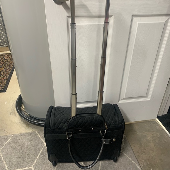 Vera Bradley black rolling travel bag - Picture 7 of 9